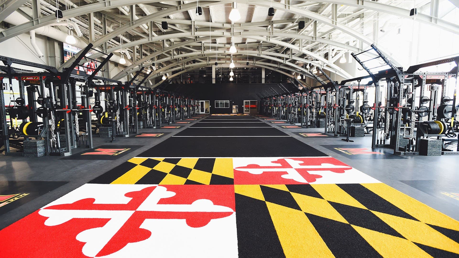 Strength and conditioning room in Jones-Hill House