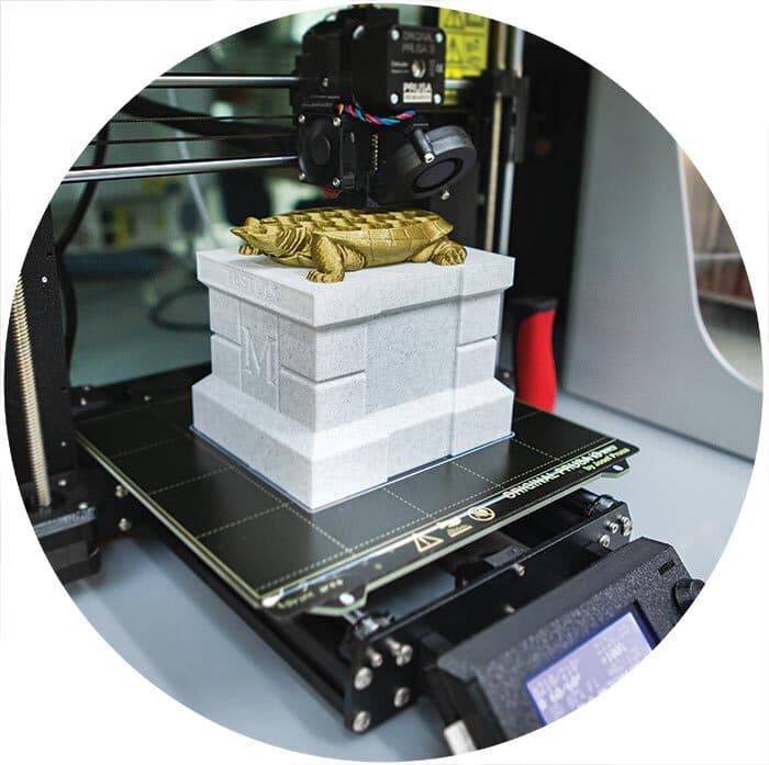 3D printer prints Testudo