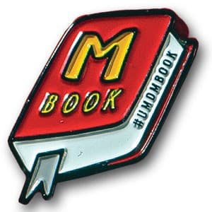 M Book pin